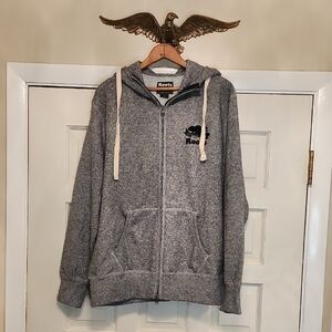 Roots Quality & INTEGRITY ZIP Warm SWEATSHIRT POUCH POCKETS TIE HOODIE